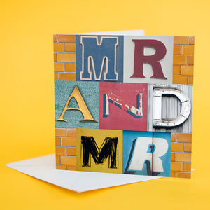Typography Card "Mr & Mr"