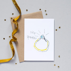 'Nice Sparkler' Engagement Greetings Card