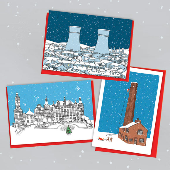 Sheffield Landmarks Christmas Cards - Pack of 6