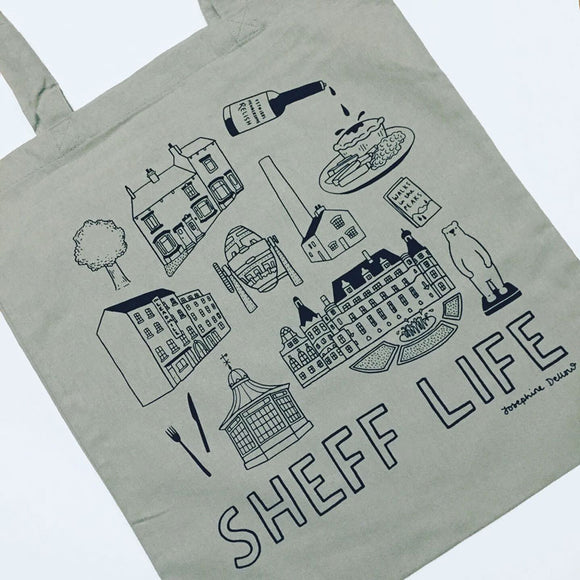 Sheff Life Screenprinted Tote Bag