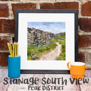 "100 remnants of Stanage Edge South View, Derbyshire" print