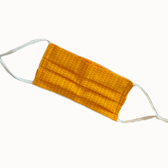 Yellow Stems Fabric Face Mask